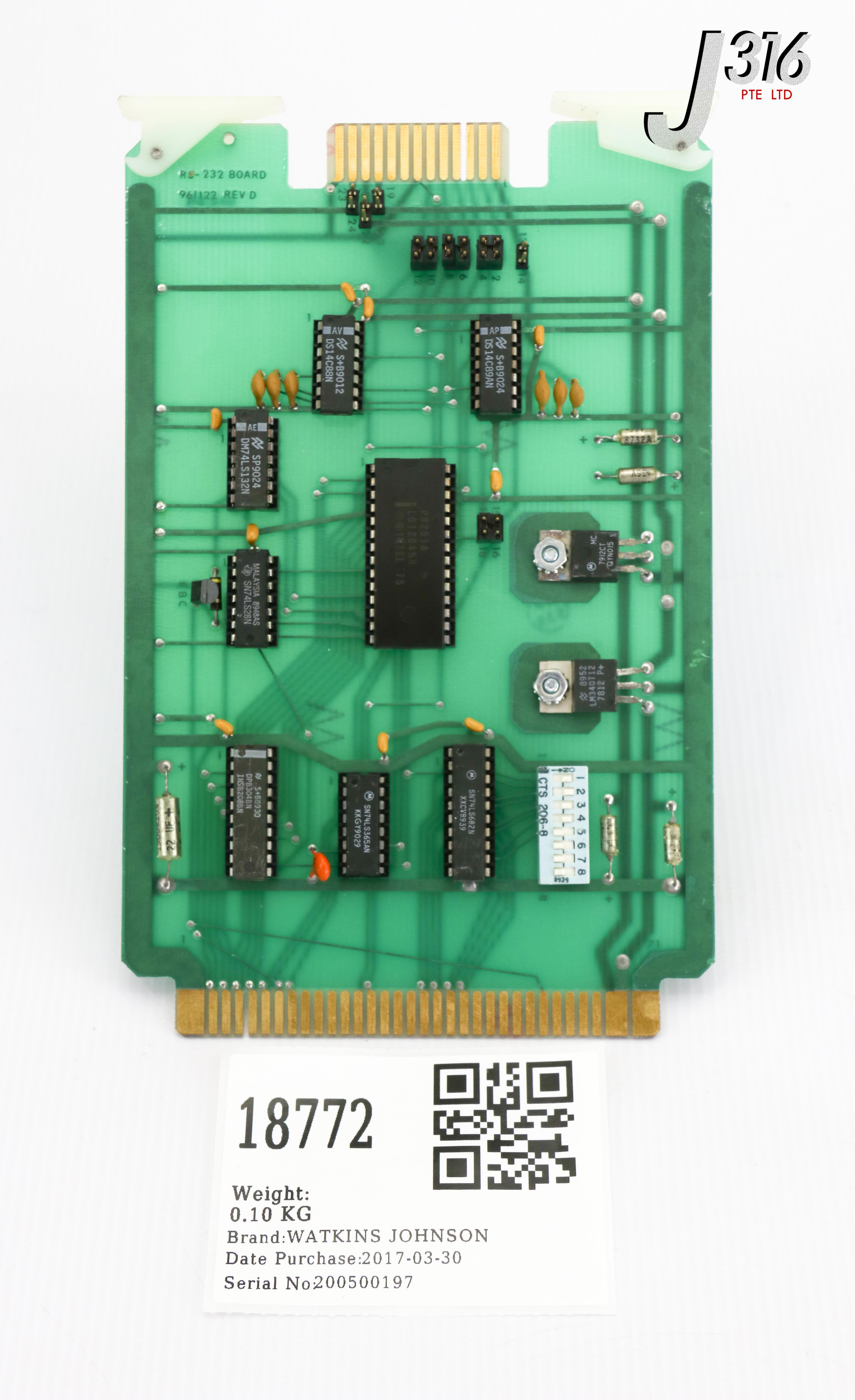 seri専用 18772 WATKINS JOHNSON PCB, RS-232 BOARD 961122 | eBay UK